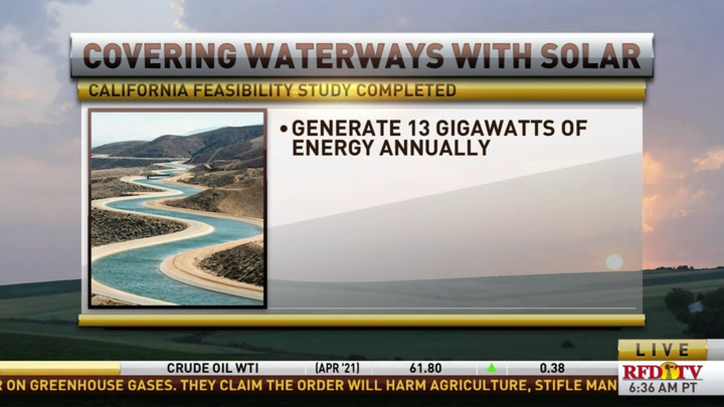 What would happen if solar panels were installed over the California