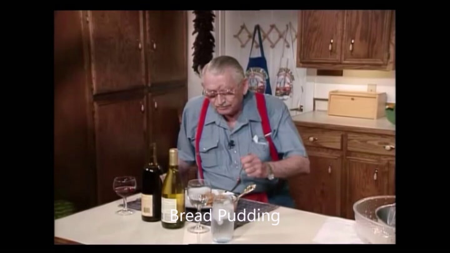 Justin Wilson Easy Cookin' Bread Pudding RFDTV