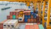 shipping containers on a dock