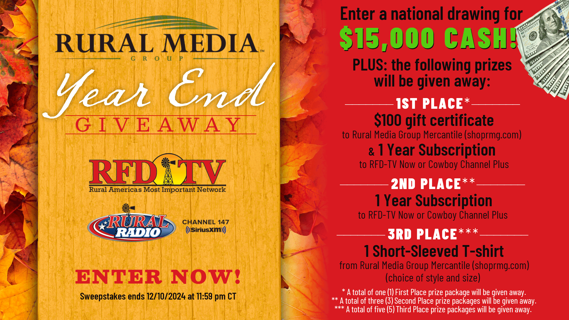 Rural Media Group's Year-End Giveaway 2024! - RFD-TV rural-media-group-s-year-end-giveaway-2024-rfd-tv